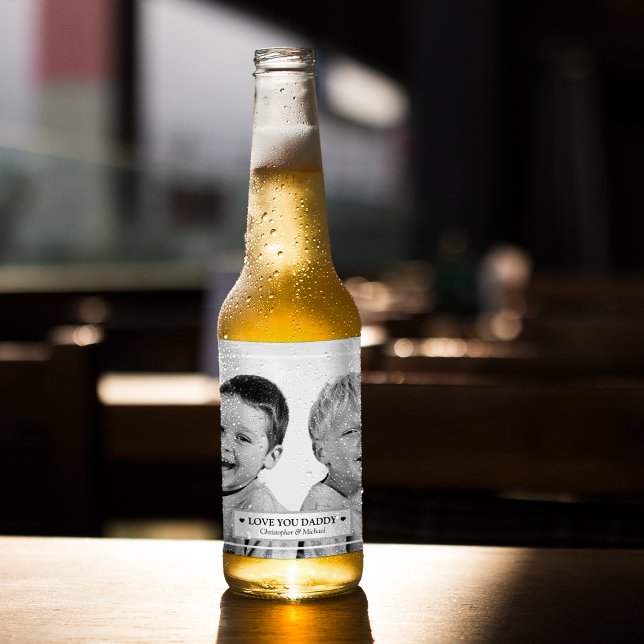 Rótulo Para Garrafa De Cerveja Foto e mensagem personalizadas (Criador carregado)