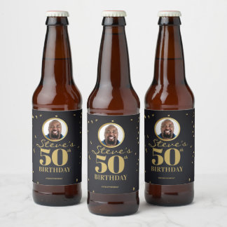 Rótulo Para Garrafa De Cerveja Foto Milestone Birthday Beer Labels