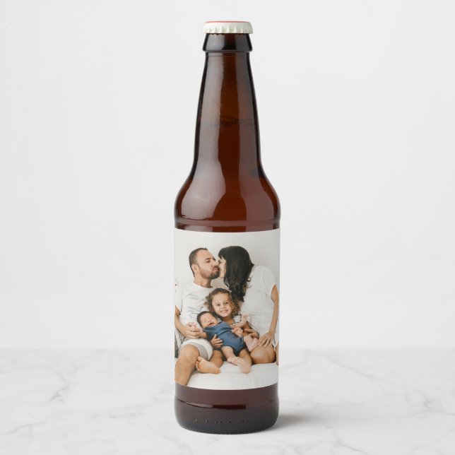 Rótulo Para Garrafa De Cerveja Foto Personalizada (Frente)