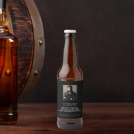 Rótulo Para Garrafa De Cerveja Foto personalizada de aniversário Fatos divertidos