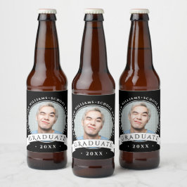 Rótulo Para Garrafa De Cerveja Fundo Preto e Branco Simples para Foto de Formatur