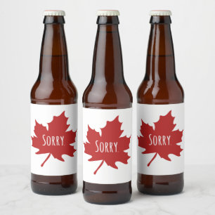 Rótulo Para Garrafa De Cerveja Funny Canadense