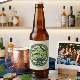 Rótulo Para Garrafa De Cerveja Funny Official Irish Drinking Team Beer Label
