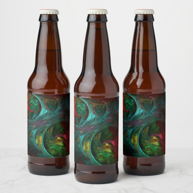 Rótulo Para Garrafa De Cerveja Genesis Nova Abstrato Art (Garrafas)