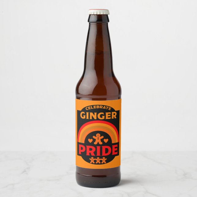 Rótulo Para Garrafa De Cerveja Ginger Haired Pride (Frente)