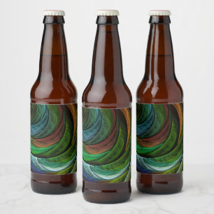 Rótulo Para Garrafa De Cerveja Glória a cores - Abstrato Art