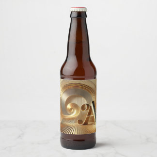 Rótulo Para Garrafa De Cerveja Goldene Harmonie