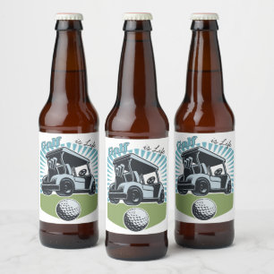 Rótulo Para Garrafa De Cerveja Golfe é Vida