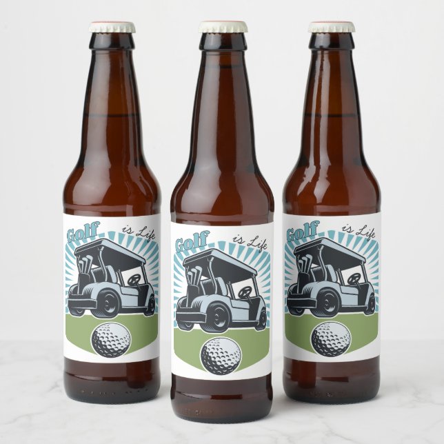 Rótulo Para Garrafa De Cerveja Golfe é Vida (Garrafas)