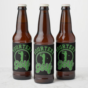 Rótulo Para Garrafa De Cerveja Golfe Personalizado ADICIONE NOME Retro Pro Golfis