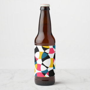 Rótulo Para Garrafa De Cerveja Gráfico circular colorido, moderno, na moda, lega