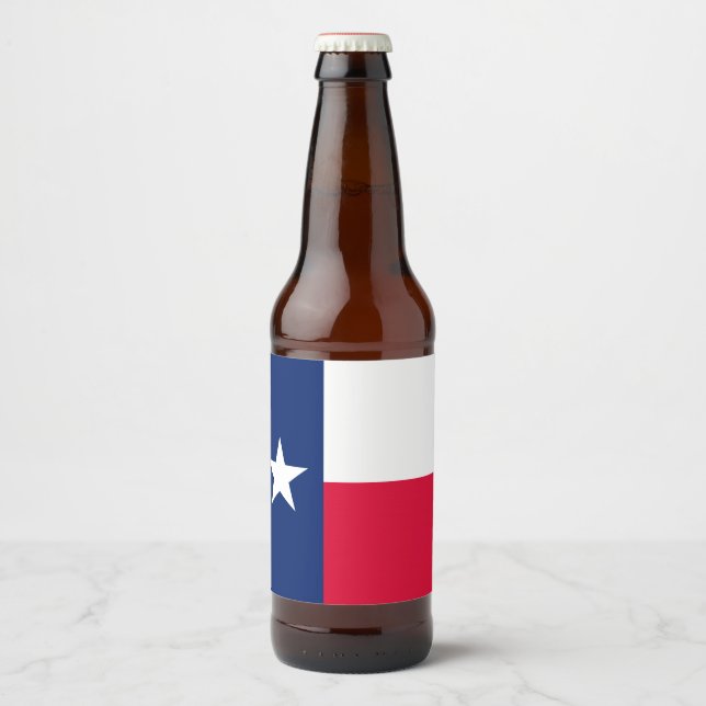 Rótulo Para Garrafa De Cerveja Gráfico de Sinalizador Dinâmico do Texas em um (Frente)