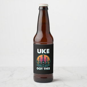 Rótulo Para Garrafa De Cerveja Guitarrista Uke Recebeu Este Aniversário