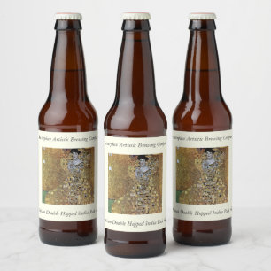 Rótulo Para Garrafa De Cerveja Gustav Klimt é a dama do Dourado, Adele Bloch-Baue