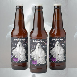Rótulo Para Garrafa De Cerveja Hallow' Eve Ghost