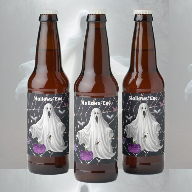 Rótulo Para Garrafa De Cerveja Hallow' Eve Ghost (Criador carregado)