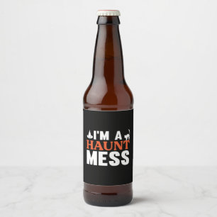 Rótulo Para Garrafa De Cerveja Halloween Eu Sou Um Hunt Mess Birthday