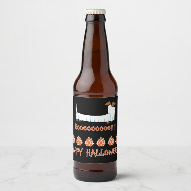 Rótulo Para Garrafa De Cerveja Halloween Hoppy (Frente)