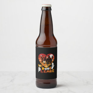 Rótulo Para Garrafa De Cerveja Halloween Mais Boos Por Favor