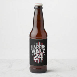 Rótulo Para Garrafa De Cerveja Harris Walz 2024 Kamala Harris 2024 Tim Walz 2024