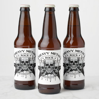 RÓTULO PARA GARRAFA DE CERVEJA HEAVY METAL ROCK MOTIV