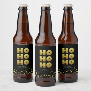 Rótulo Para Garrafa De Cerveja Ho Ho Ho   Festas de Natal divertidas, de cerveja 