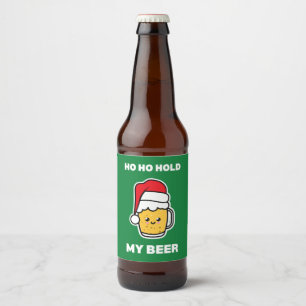 RÓTULO PARA GARRAFA DE CERVEJA HO HO SEGURA MINHA CERVEJA PAI NATAL BEBIDA LINDO