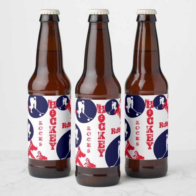 Rótulo Para Garrafa De Cerveja Hóquei (Garrafas)