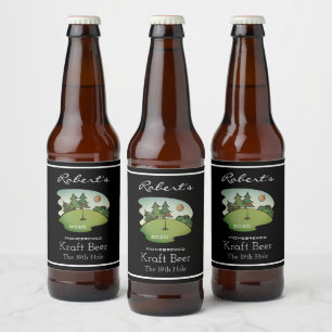 Rótulo Para Garrafa De Cerveja Ícone de Golf Personalizado