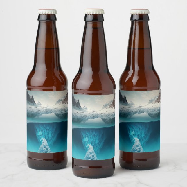 Rótulo Para Garrafa De Cerveja Icy Mountain View (Garrafas)