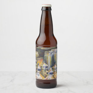 Rótulo Para Garrafa De Cerveja Ideografia da luz Ouro