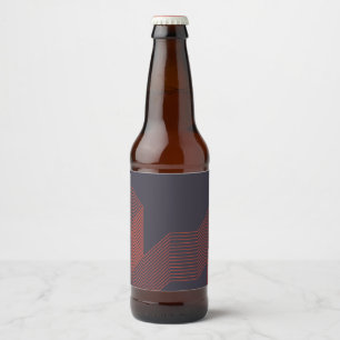 Rótulo Para Garrafa De Cerveja Ilustração decorativa na moda simples legal da