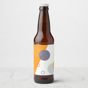 Rótulo Para Garrafa De Cerveja Ilustração geométrica urbana Legal, única, de