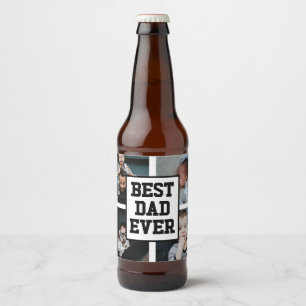Rótulo Para Garrafa De Cerveja Imagem de Foto Personalizada do Melhor Pai Branco