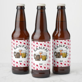 Rótulo Para Garrafa De Cerveja JAPÃO Kanpai 乾 杯 Excelente Japonês