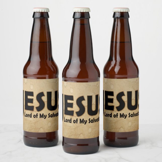 Rótulo Para Garrafa De Cerveja Jesus Senhor Salvação (Garrafas)