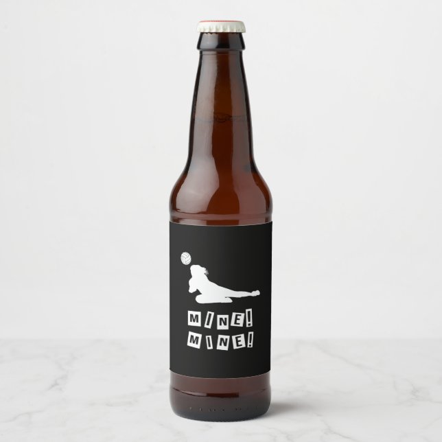Rótulo Para Garrafa De Cerveja Jogador de Voleibol | Minas de voleibol (Frente)
