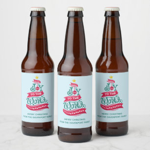 Rótulo Para Garrafa De Cerveja Joy para a tipografia da citação mundial de Nata