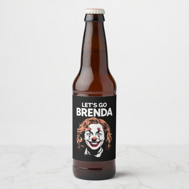 Rótulo Para Garrafa De Cerveja Kamala Clown Vamos Go Brenda (Frente)
