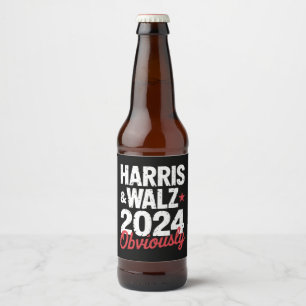Rótulo Para Garrafa De Cerveja Kamala Walz Obviamente 2024 Harris Waltz 2024