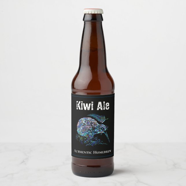 RÓTULO PARA GARRAFA DE CERVEJA KIWI NOVA ZELÂNDIA PERSONALIZÁVEL (Frente)