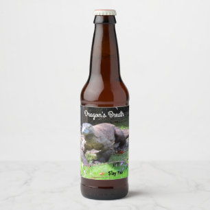 Rótulo Para Garrafa De Cerveja Komodo Dragon: Vinho respiratório do dragão / r