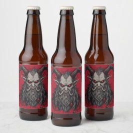 Rótulo Para Garrafa De Cerveja Krampus