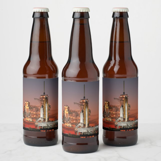 Rótulo Para Garrafa De Cerveja Lançamento do Red Sky for Space Shuttle Atlantis (Garrafas)