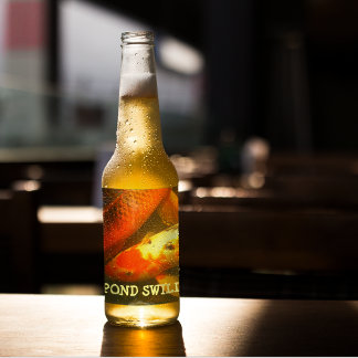Rótulo Para Garrafa De Cerveja Laranja Carp Pond Swill