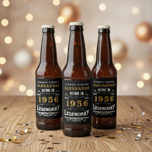Rótulo Para Garrafa De Cerveja Lenda de 70 Anos de Idade Nascido em 1956 Vintage 