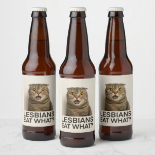 Rótulo Para Garrafa De Cerveja Lésbicas Comem O Que É Engraçado