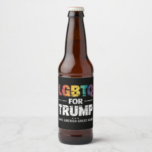 RÓTULO PARA GARRAFA DE CERVEJA LGBTQ PARA TRUMP GAY LÉSBICA PARA TRUMP 2024 