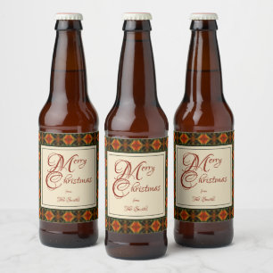 Rótulo Para Garrafa De Cerveja Lillian Christmas