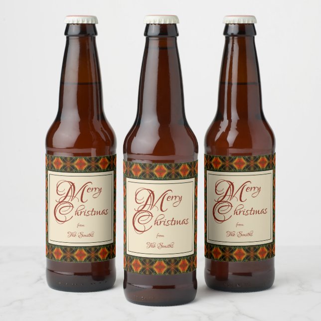 Rótulo Para Garrafa De Cerveja Lillian Christmas (Garrafas)
